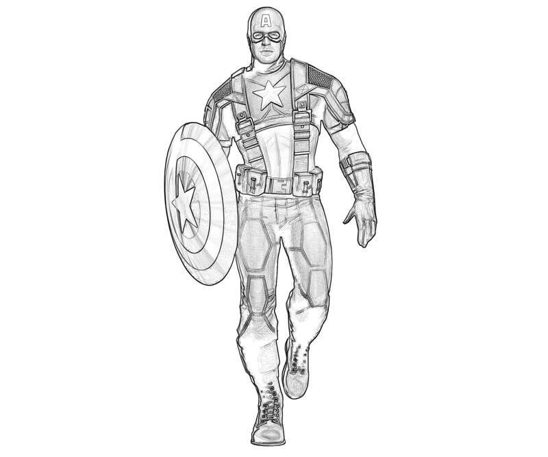 Drawing Captain America Walking