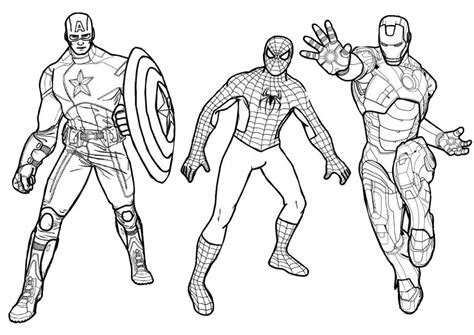 Captain America en Spiderman, Ironman