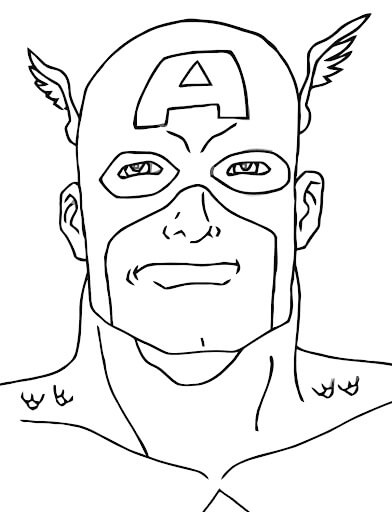 Cartoon Captain America-portret