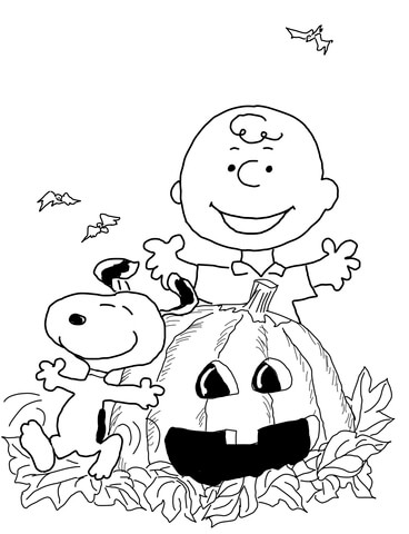 Charlie en Snoopy vieren Halloween