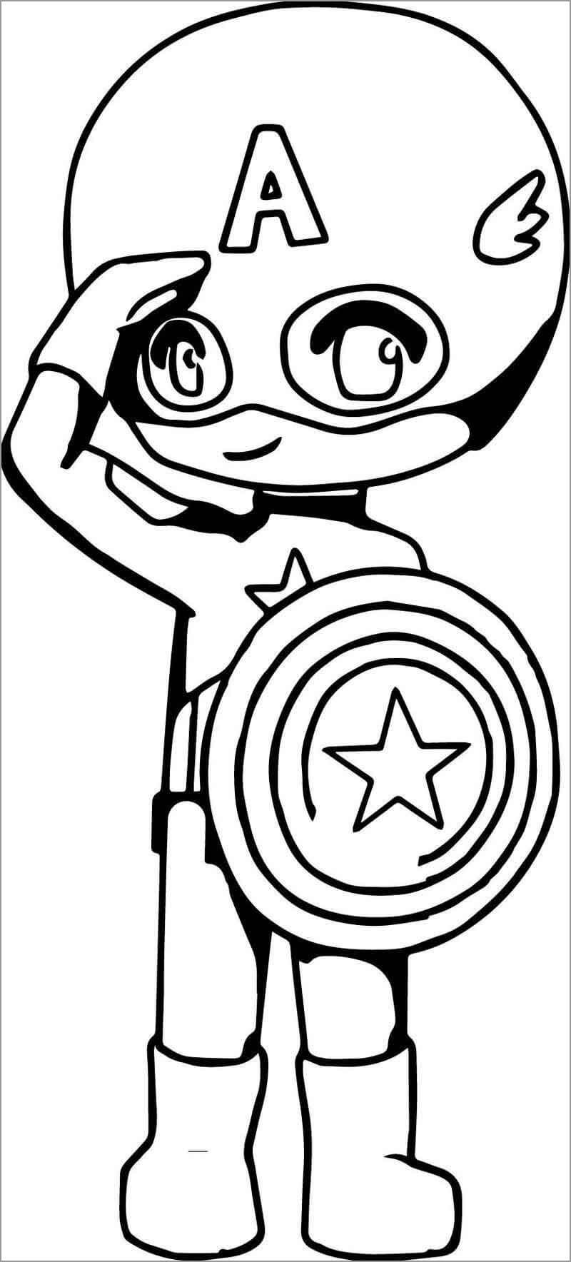 Chibi Captain America – Afbeelding 2
