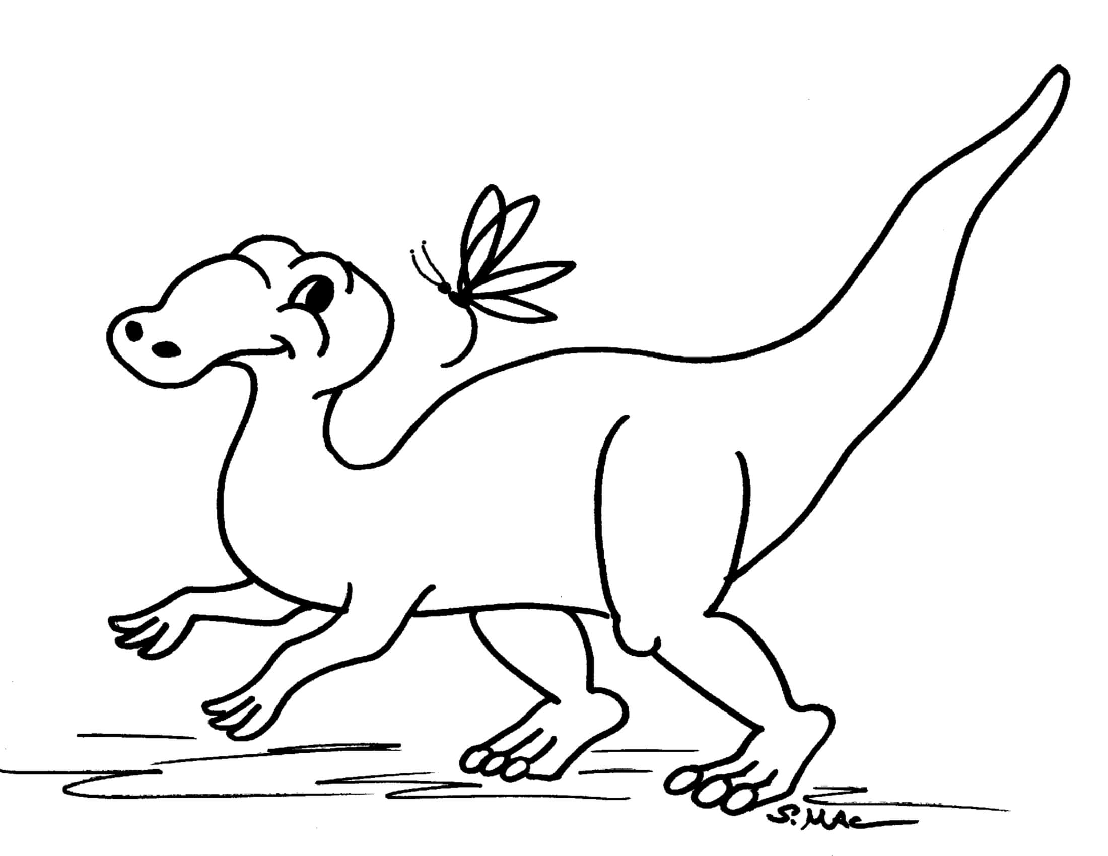 Dinosaurus met libel