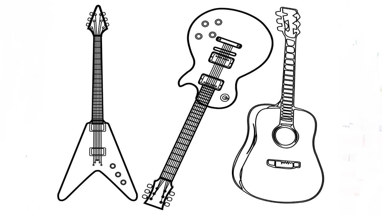 Drie gitaren
