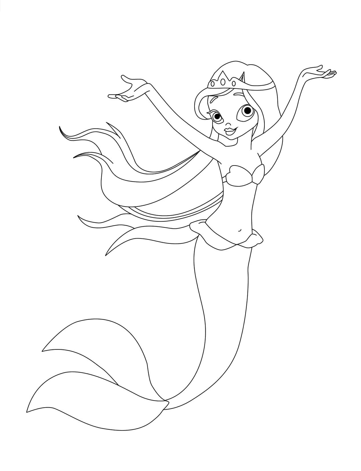 Een gelukkige zeemeerminprinses