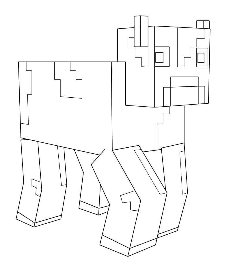 Een koe in Minecraft