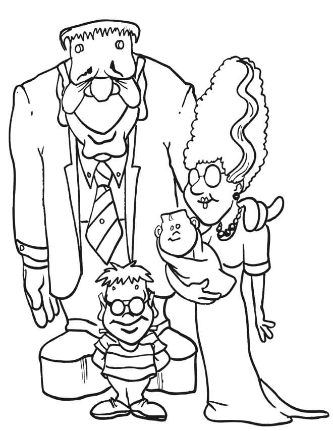 Frankenstein en gelukkige familie
