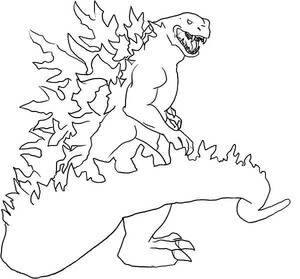 Godzilla kwispelt met zijn staart