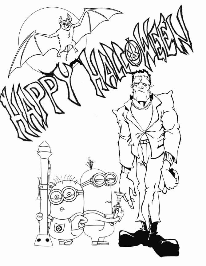 Halloween met Frankenstein en Minions