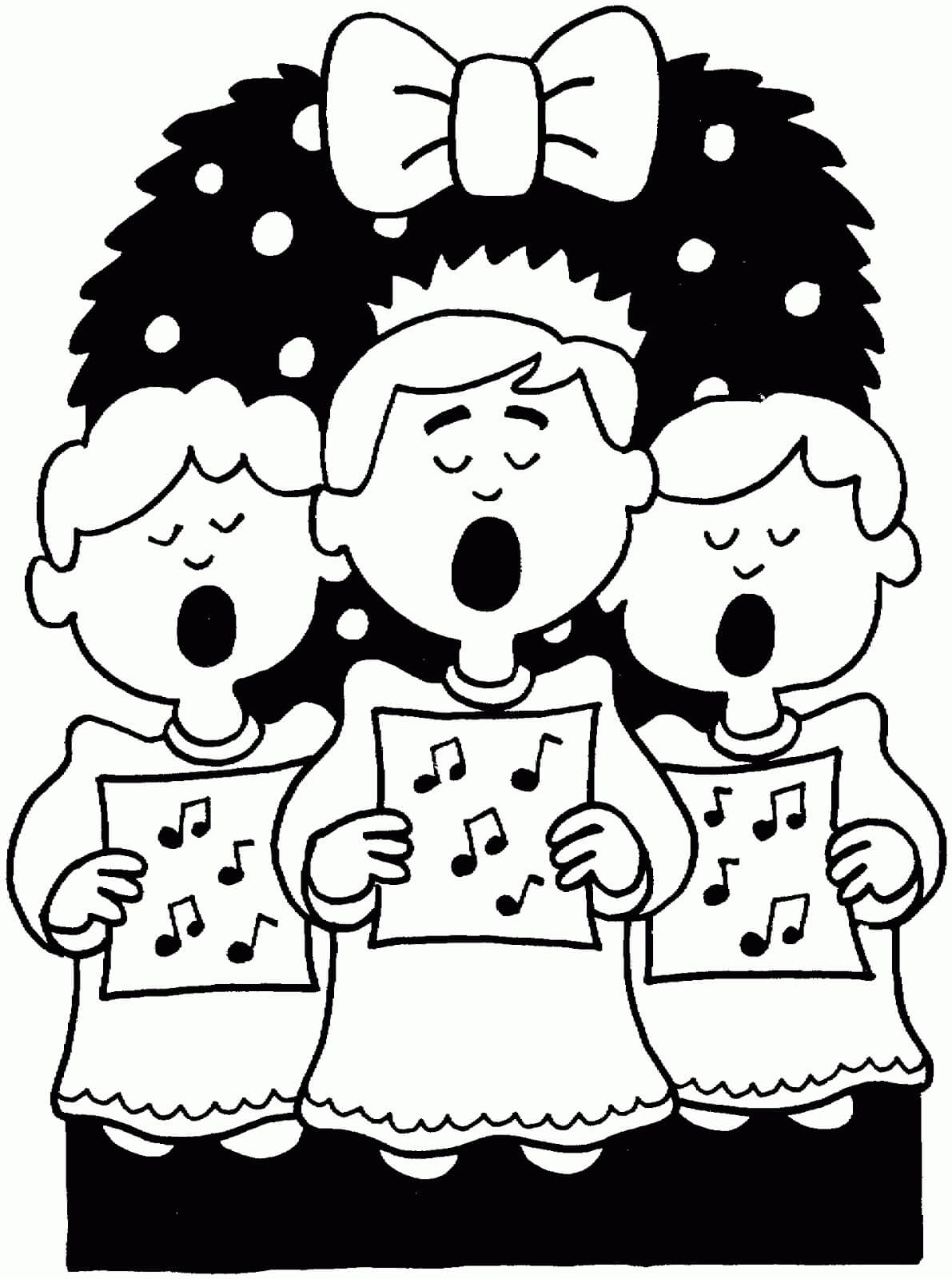 Het zingen van het kerstlied