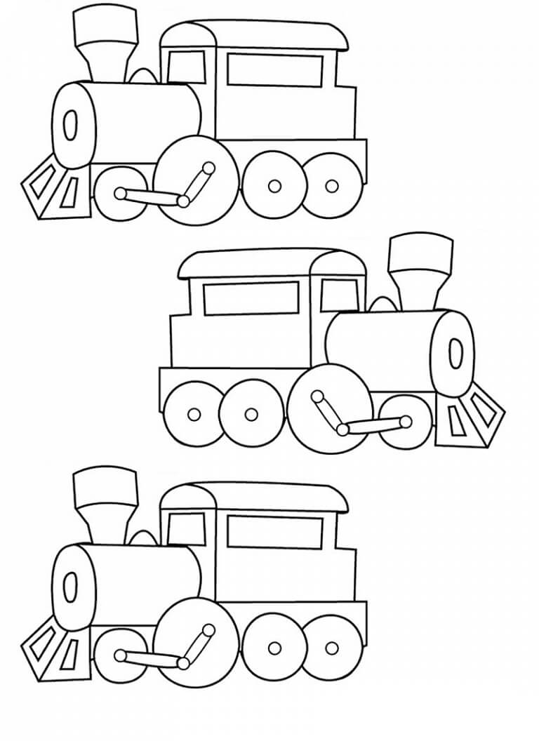 Hoofd van drie treinen