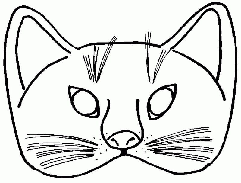 Kat masker tekening