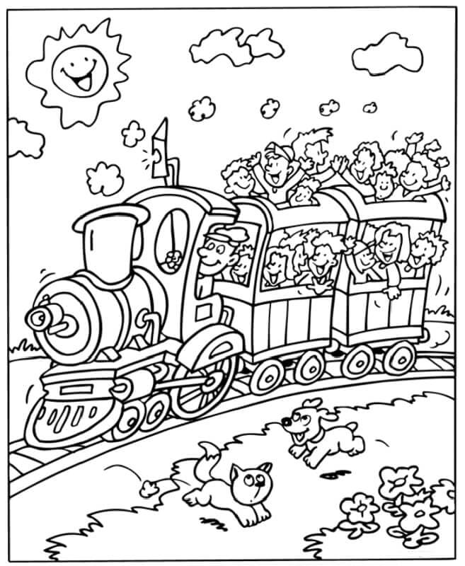 Kinderen in de trein