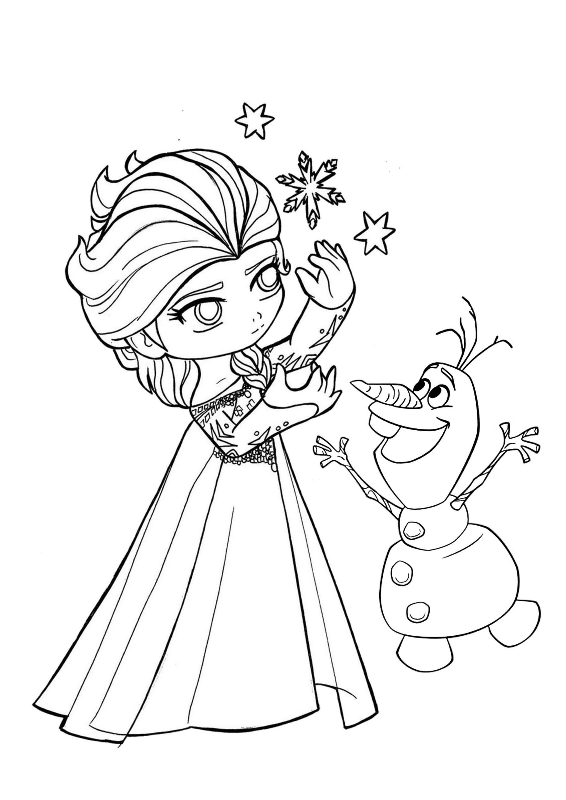 Kleine prinses Elsa met Olaf