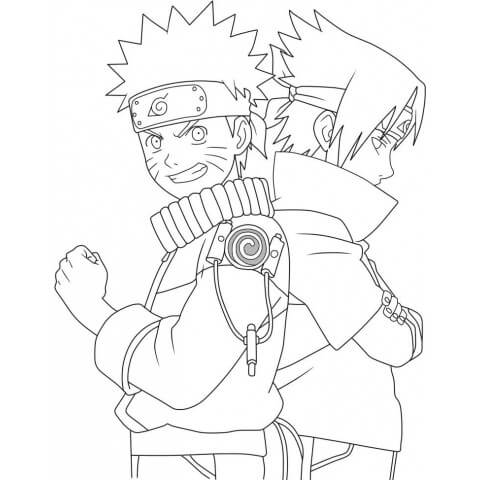Kleine Sasuke en Naruto Plezier