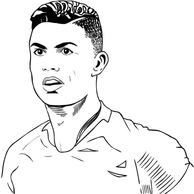 Koel gezicht van Cristiano Ronaldo