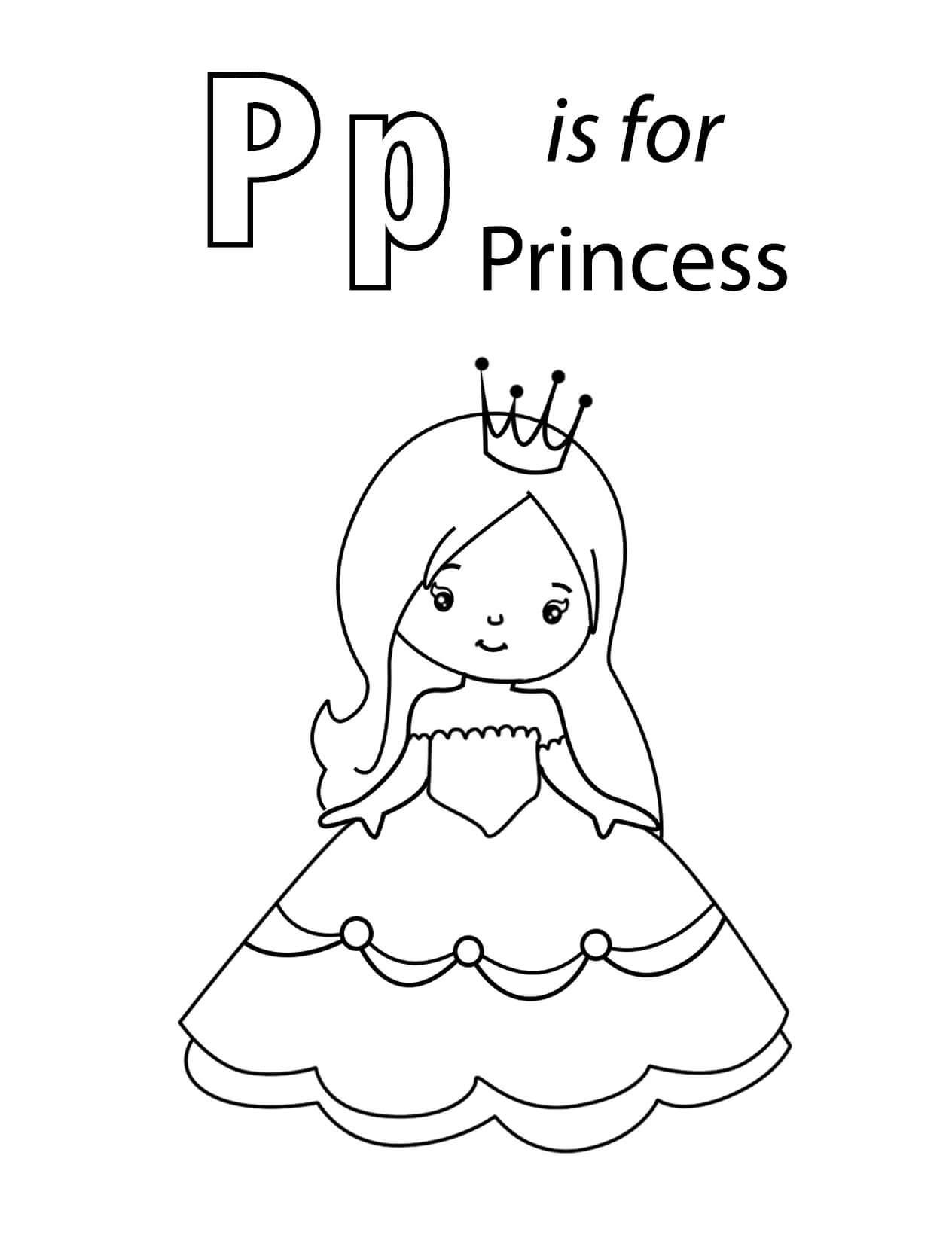 Letter P is voor prinses