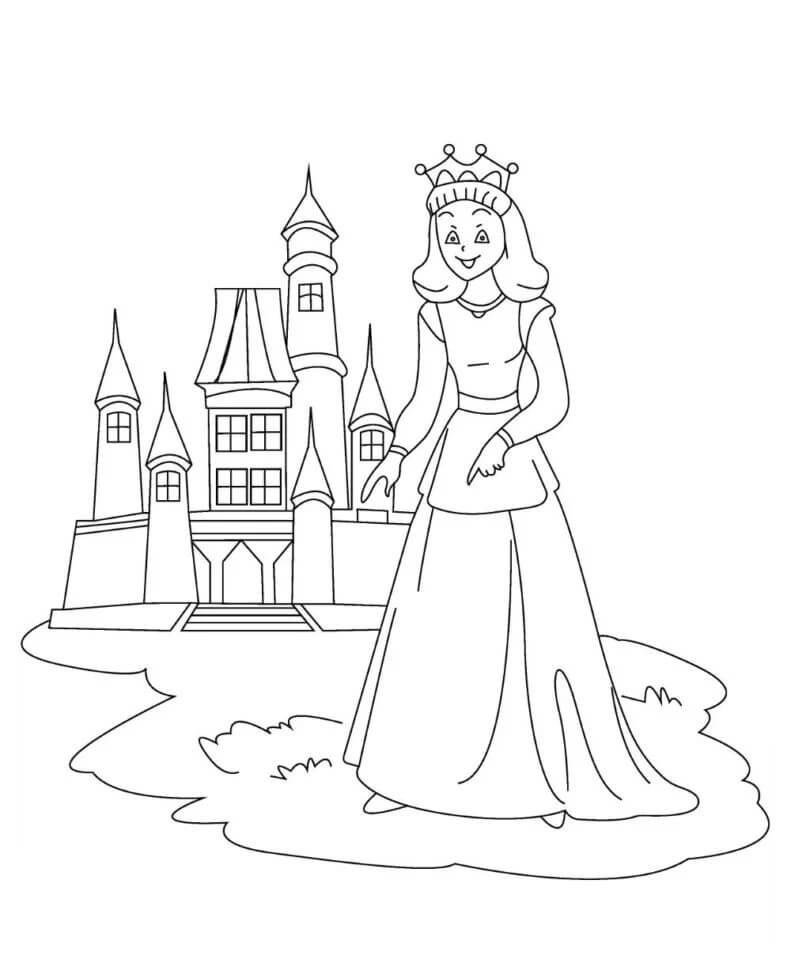 Leuke prinses met kasteel
