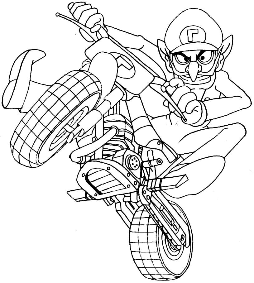Mario Kart op een motor