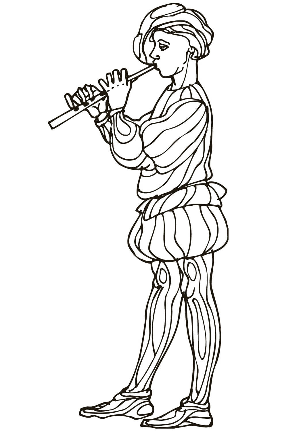Meisje dat fluit speelt