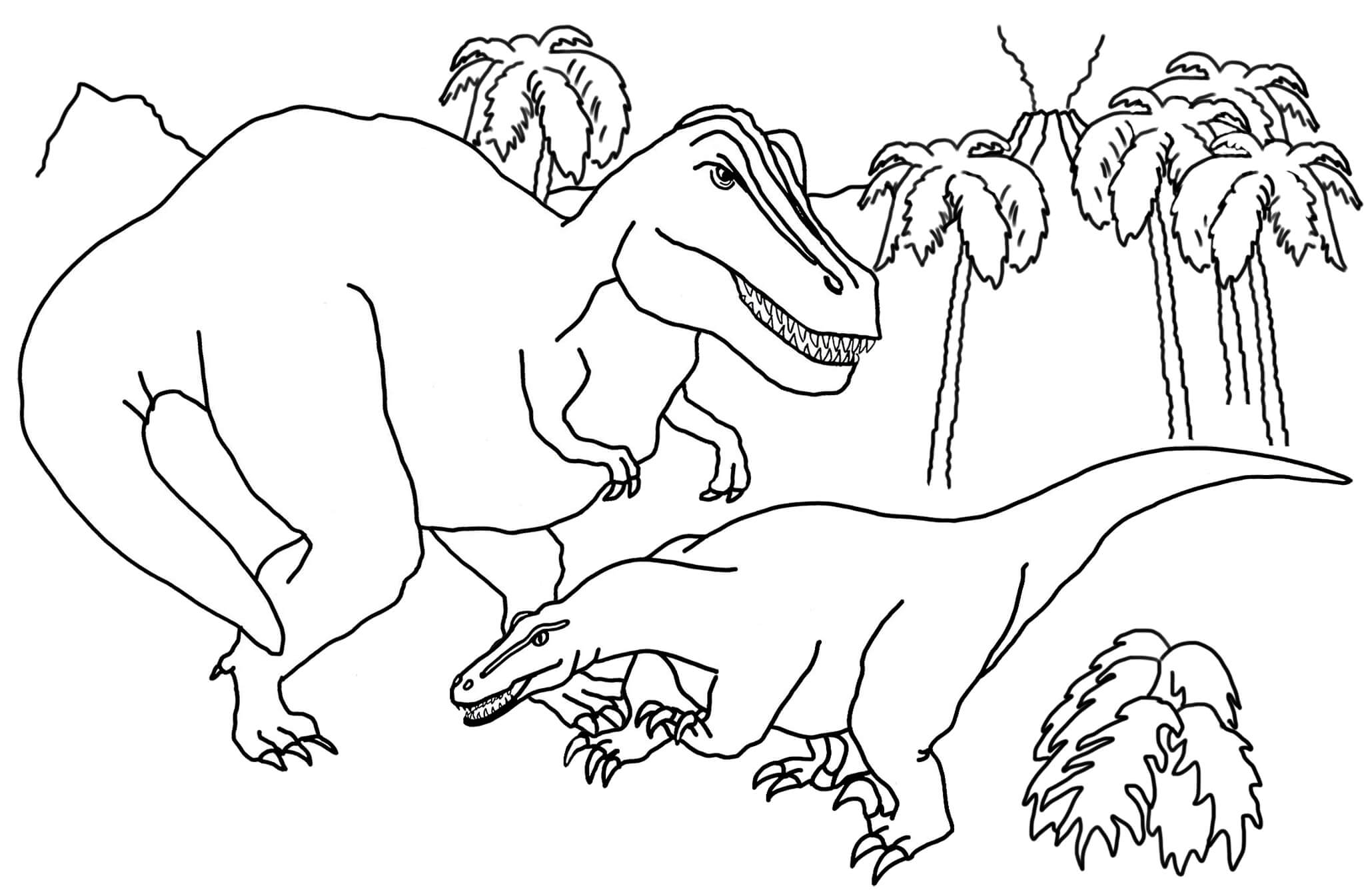 Moederdinosaurus en babydinosaurus
