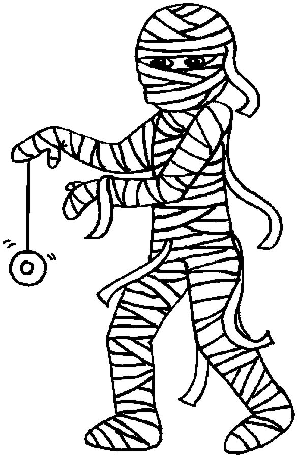 Mummie die jojo speelt