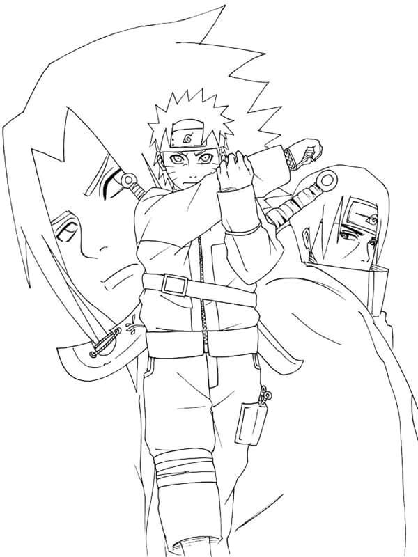 Naruto, Sasuke en Itachi