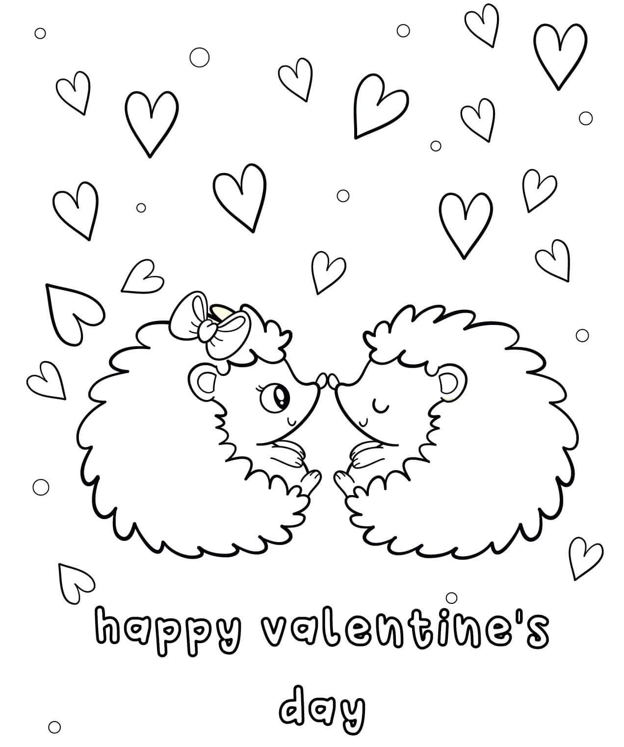 Paar Egels in Valentijn