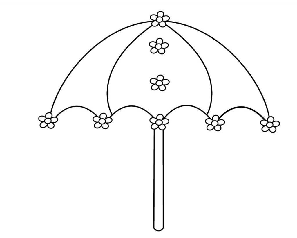 Paraplu met bloemen