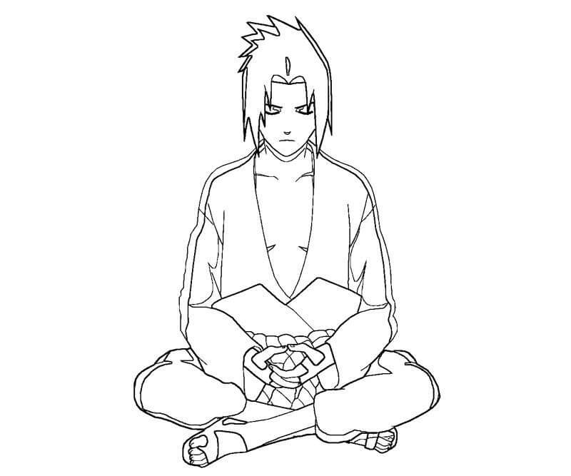 Sasuke aan het mediteren