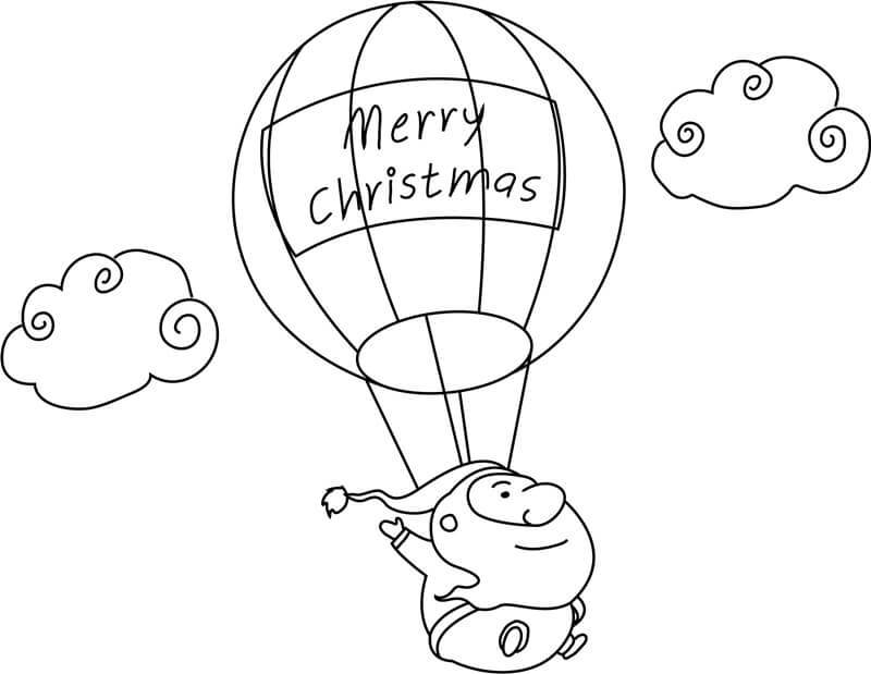 Sinterklaas op een ballon