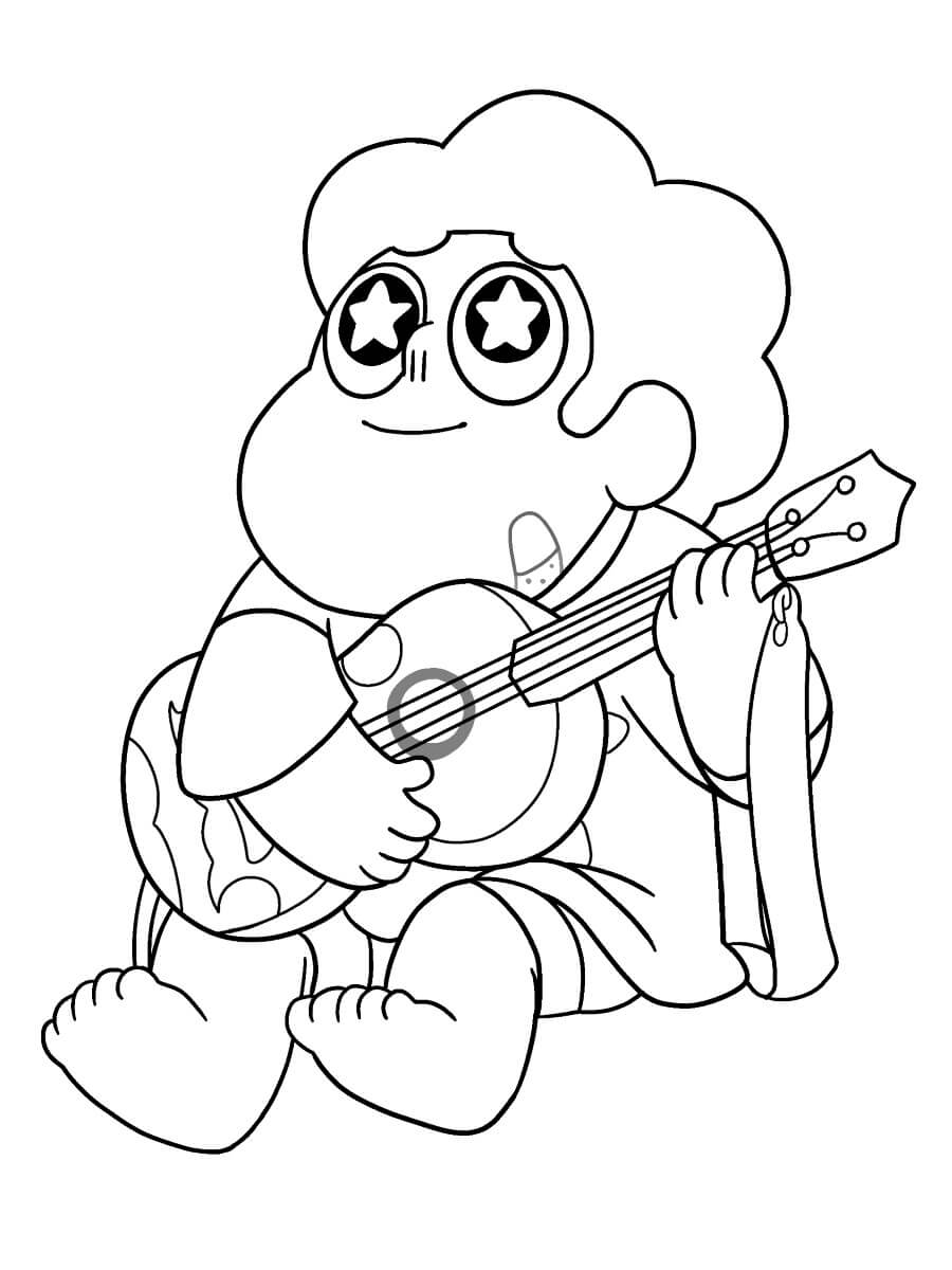 Steven Universe speelt gitaar