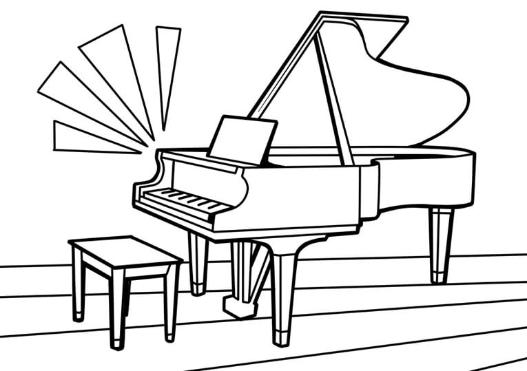 Stoel en piano
