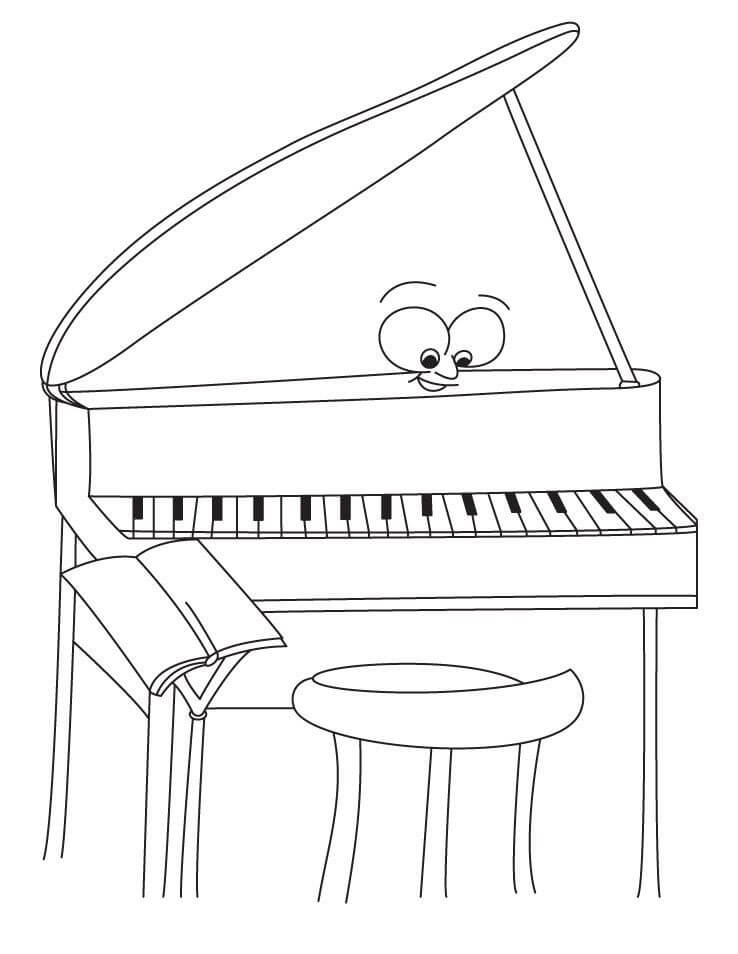 Stoel met leuke piano