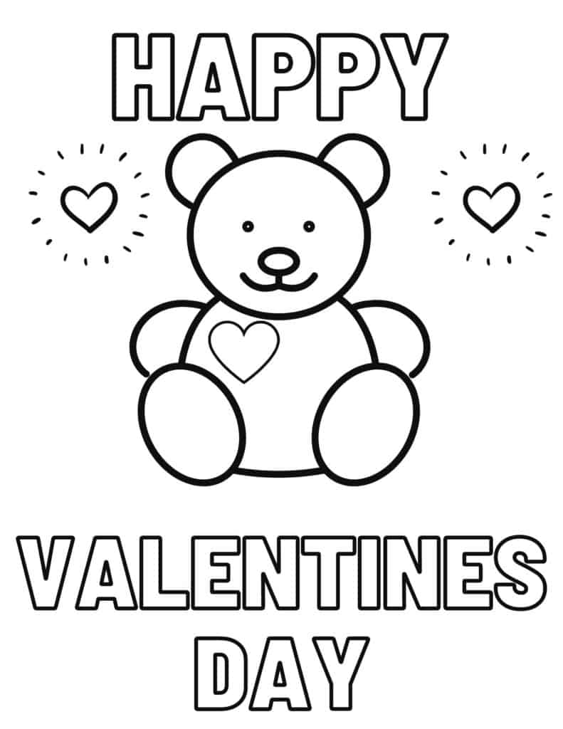 Teddybeer in Happy Valentine's Day