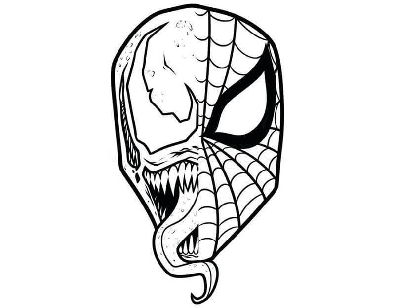 Venom met Spiderman-hoofd
