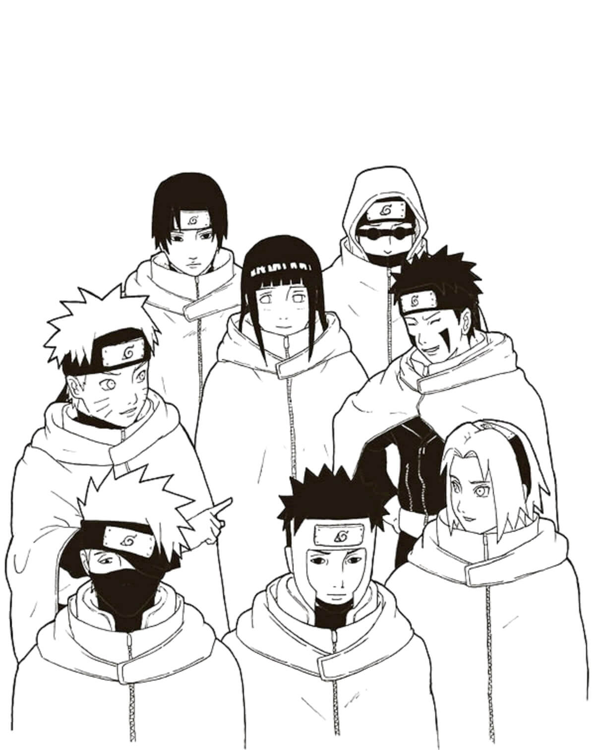 Acht Naruto-personages