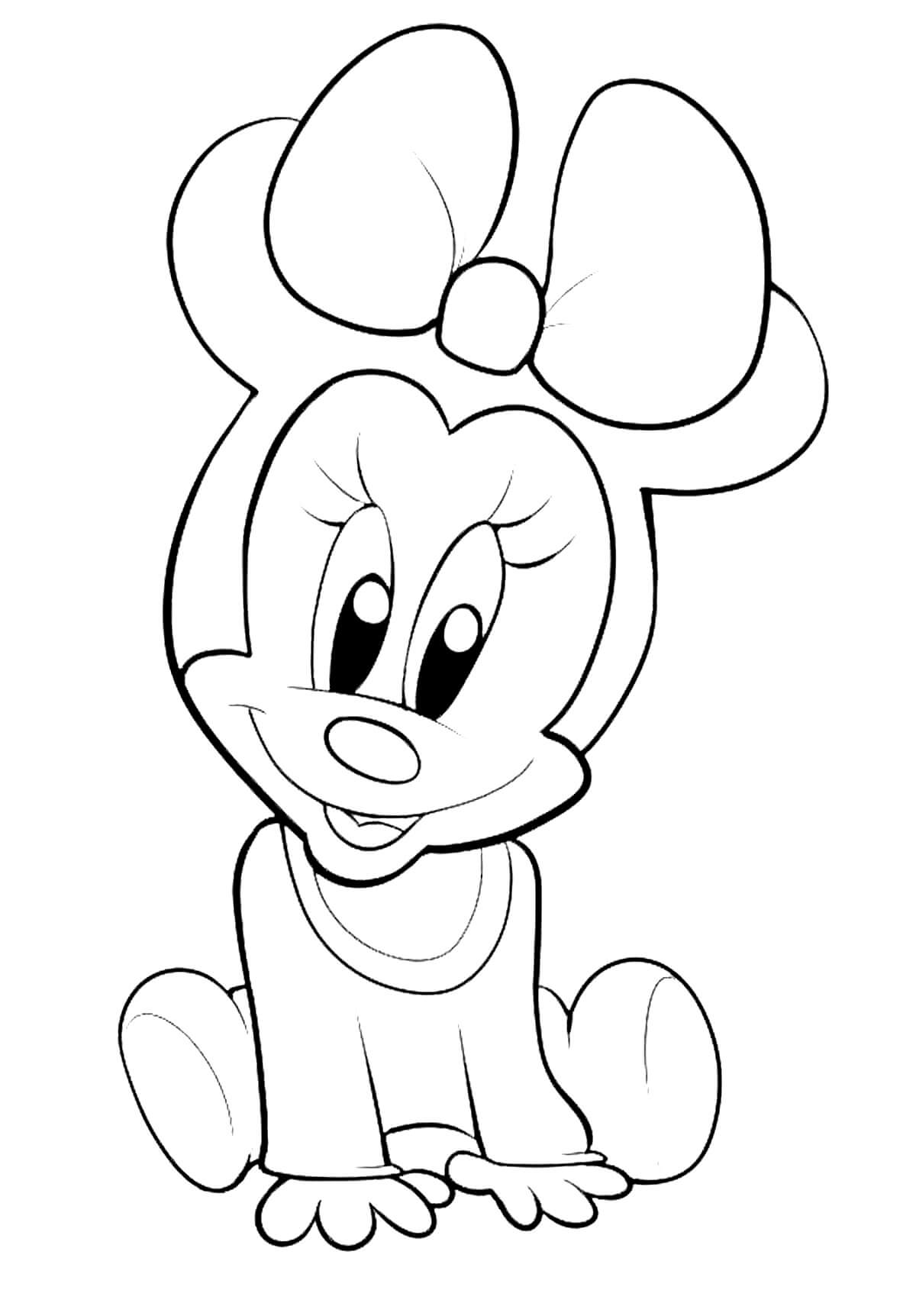 Baby Minnie Mouse zitten