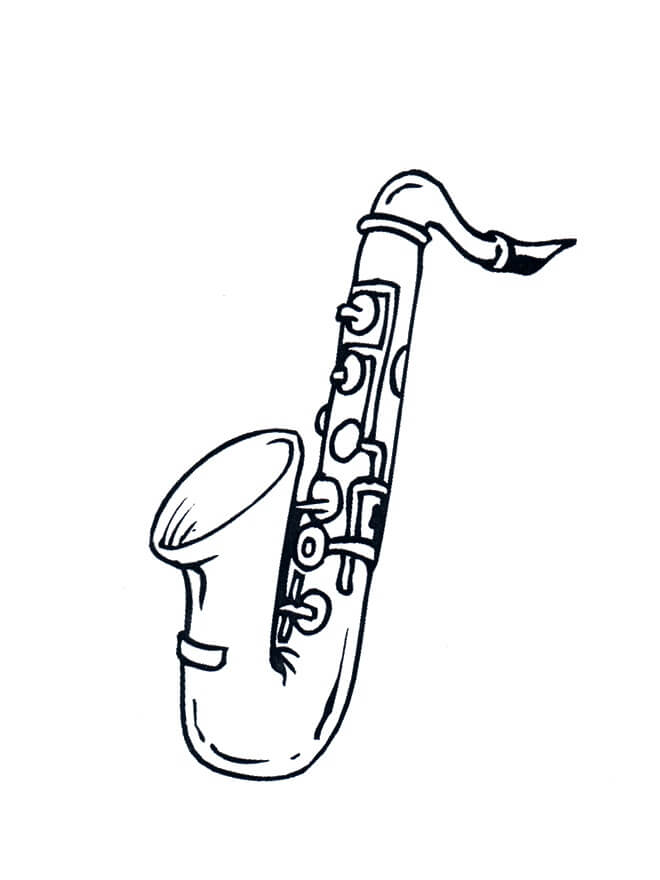 Basistekening Saxofoon