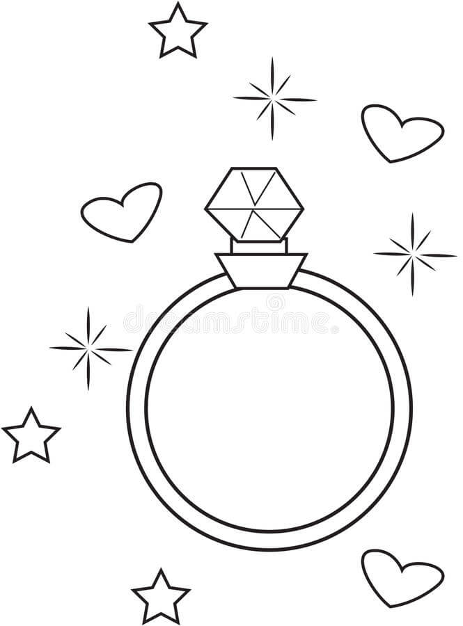Diamanten ring met sterren en harten