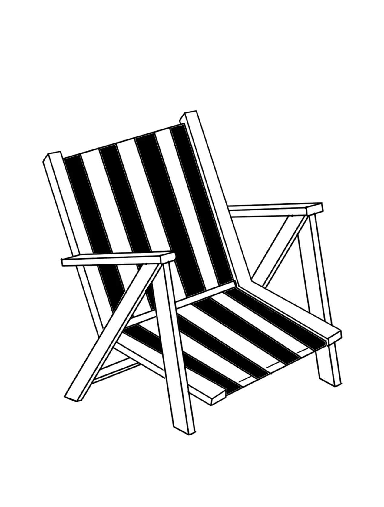 Eenvoudige strandstoel