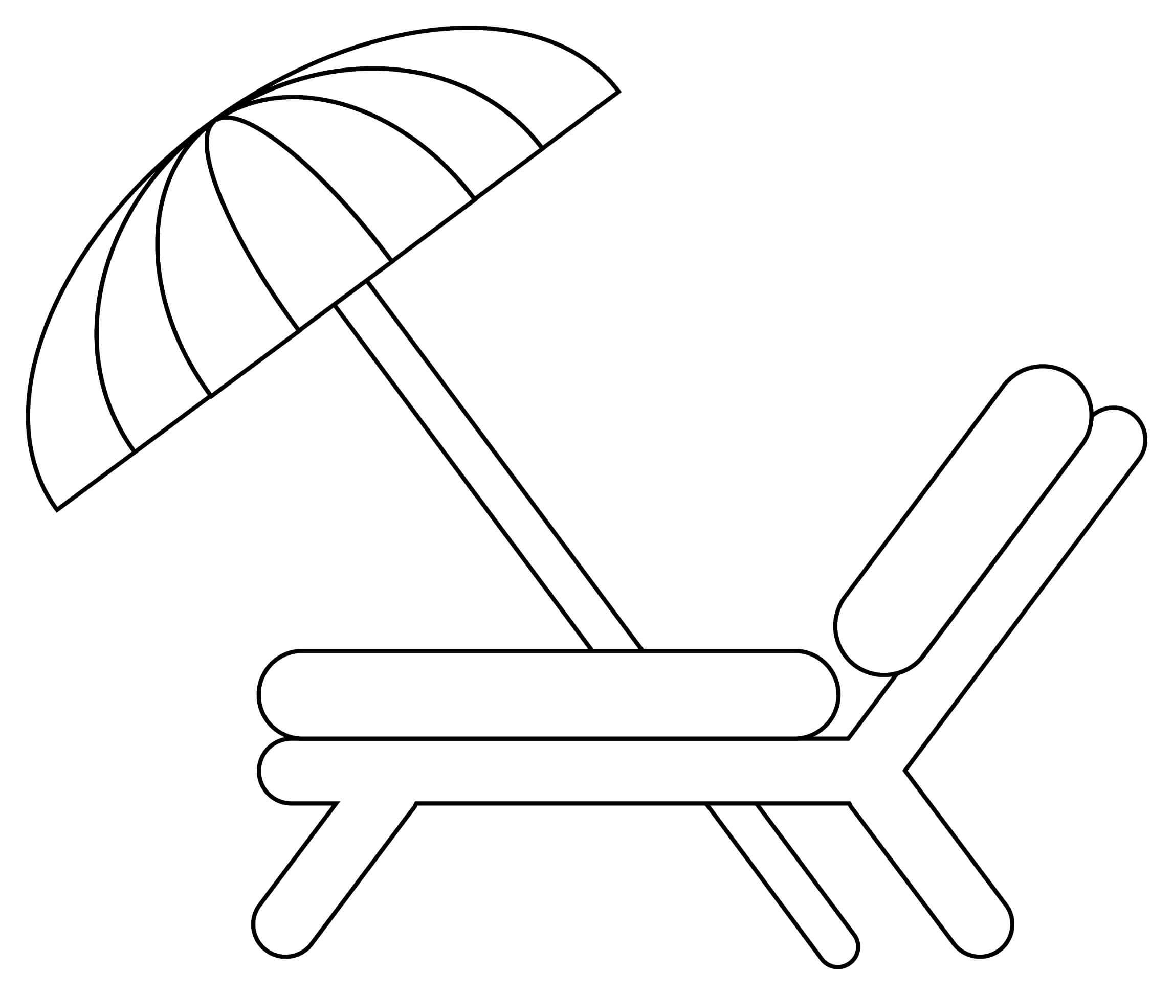 Gemakkelijke strandstoel met parasol