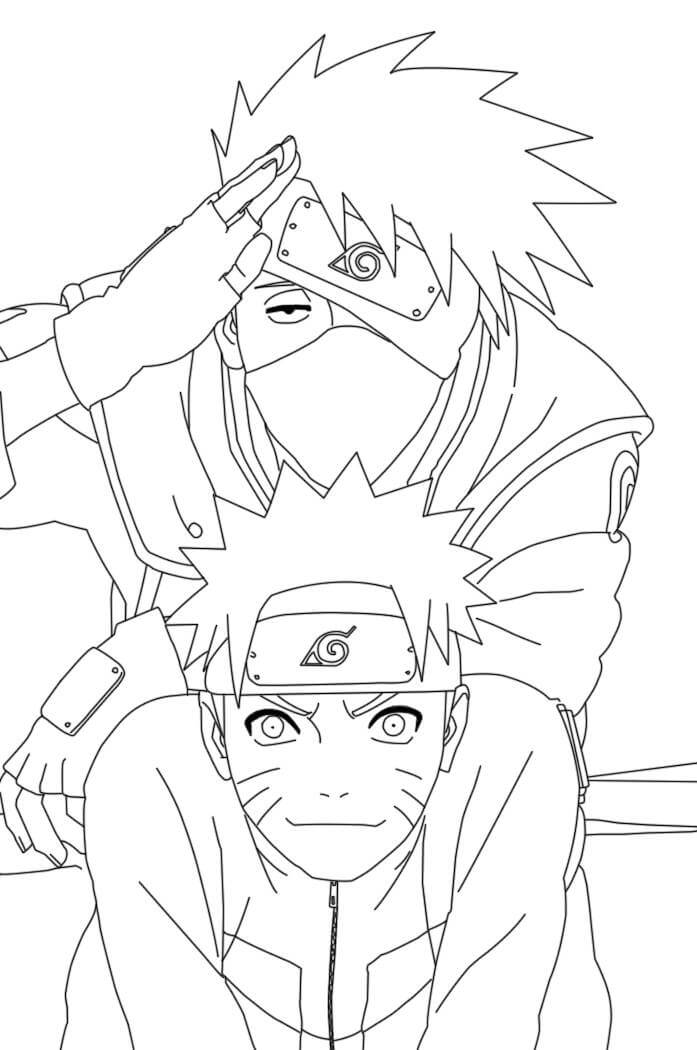 Geweldige Kakashi en Naruto