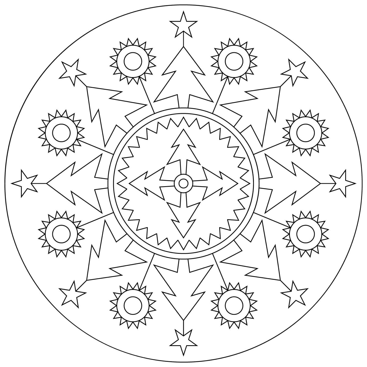 Kerst Mandala - Afbeelding 2