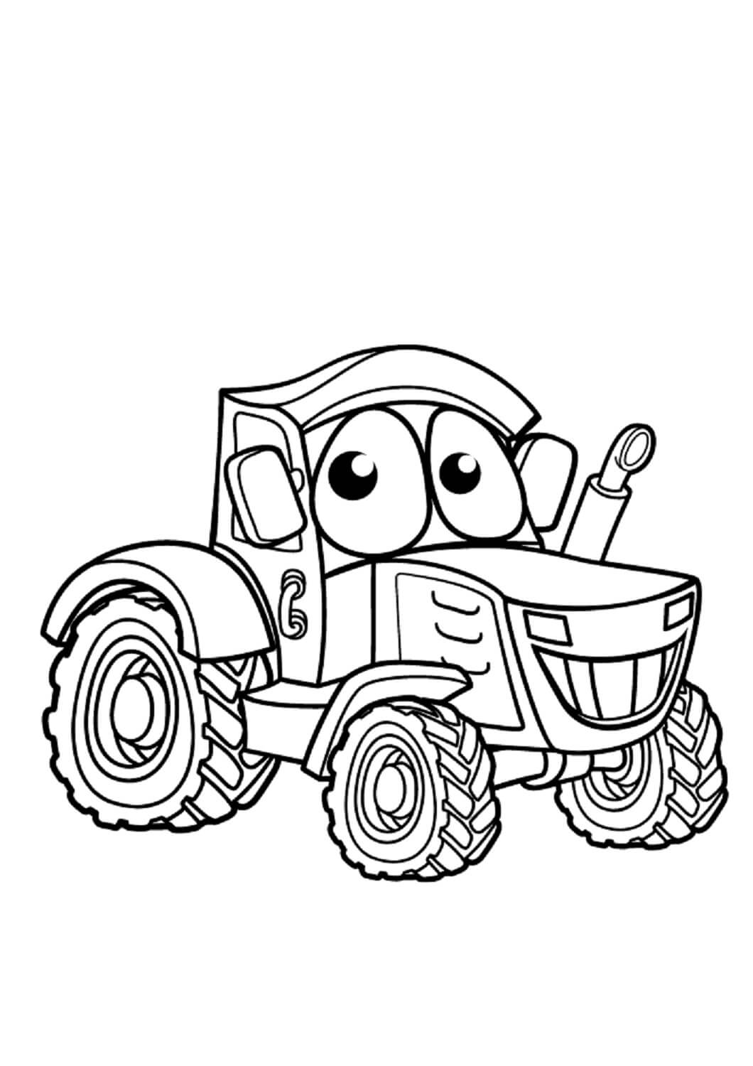 Koe boerderij en tractor