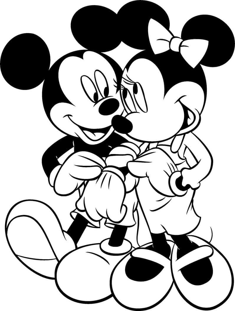 Mickey met Minnie Mouse