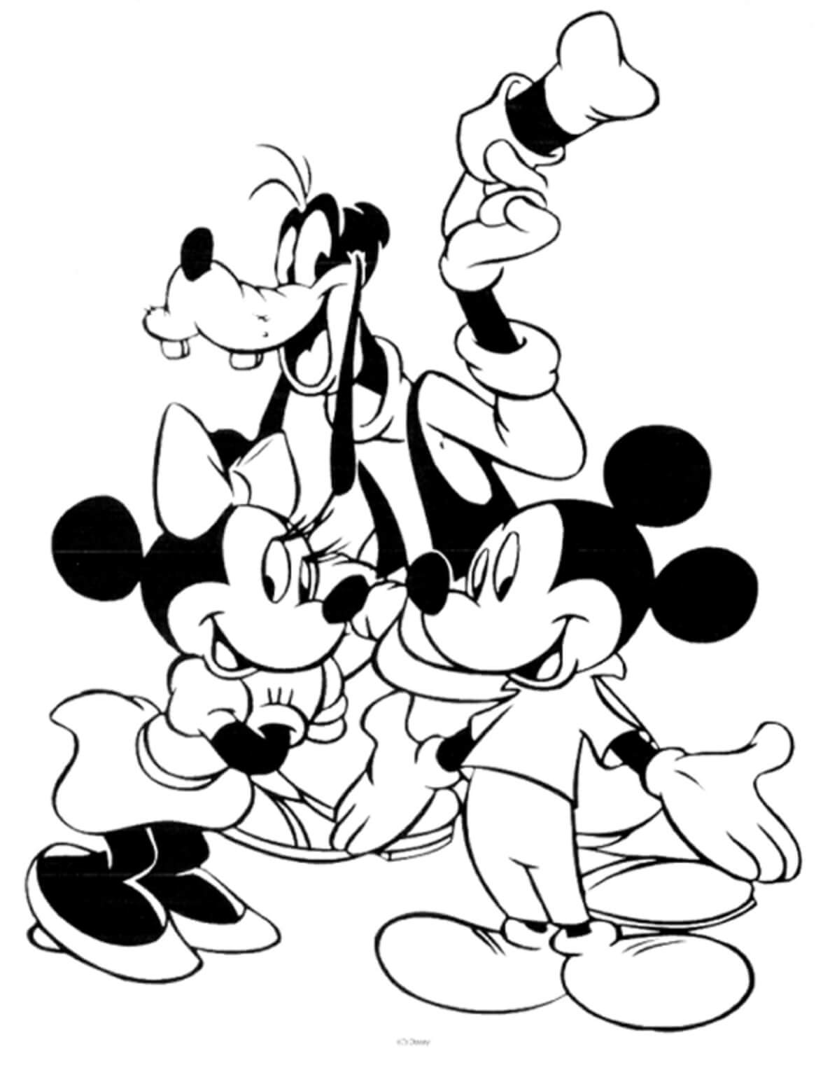 Mickey Mouse en twee vrienden