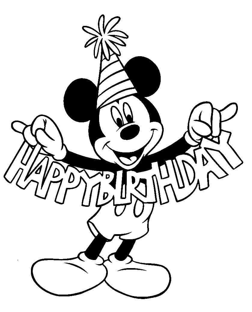 Mickey Mouse gefeliciteerd met je verjaardag