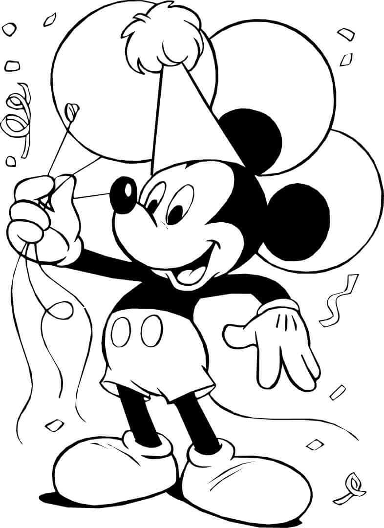 Mickey Mouse op verjaardagsfeestje
