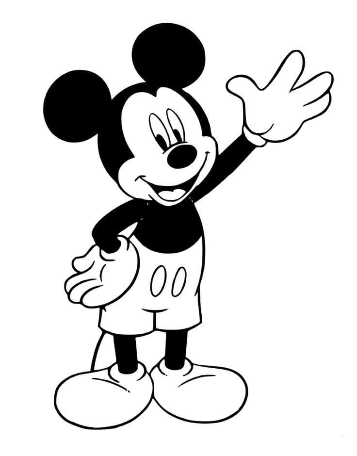 Mickey Mouse zegt hallo