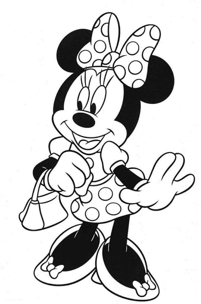 Minnie Mouse met tas